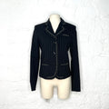 GALLIANO - Black stripped blazer jacket