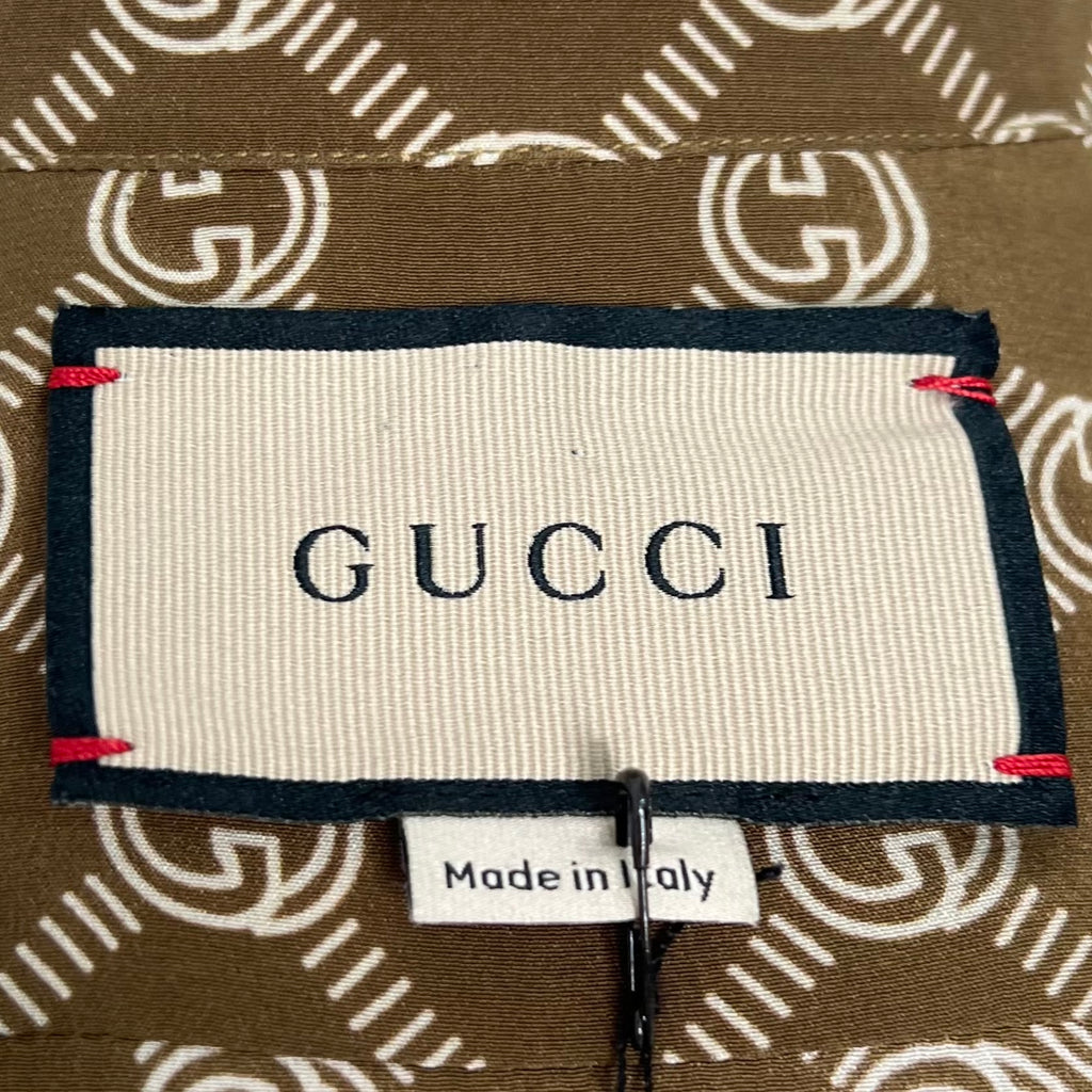 GUCCI - Brown GG monogram shirt