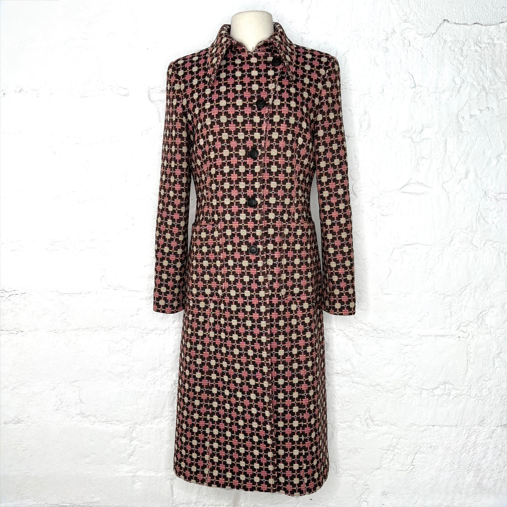 MIU MIU - Pink structured printed coat