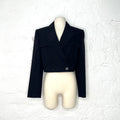 ALEXANDER MCQUEEN - Navy blue wool jacket