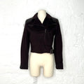 CHRISTIAN DIOR - Dark burgundy perfecto jacket