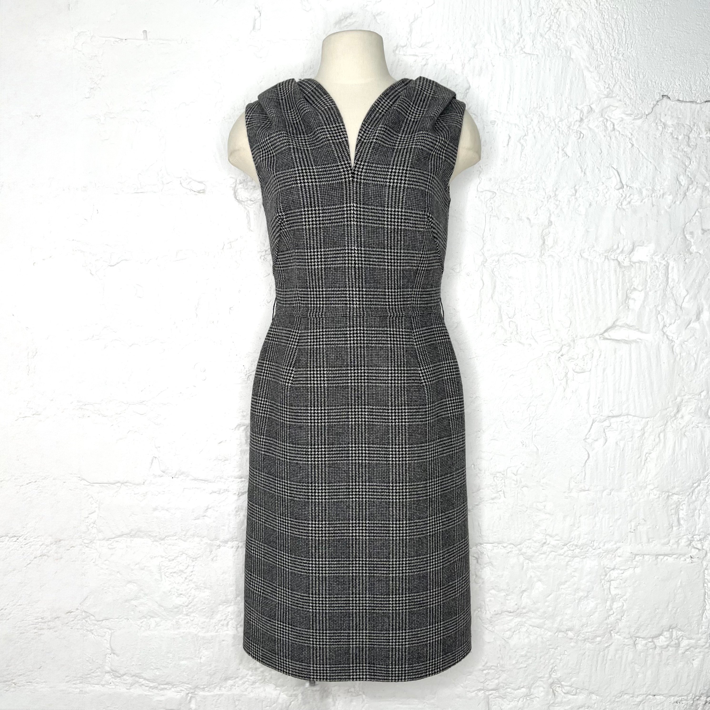 CHRISTIAN DIOR - Houndstooth knee dress