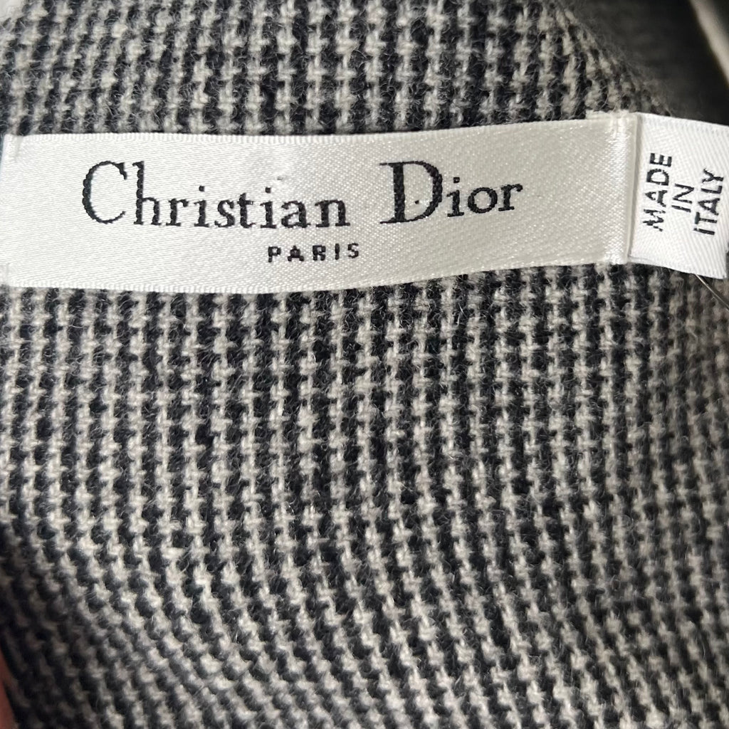 CHRISTIAN DIOR - Houndstooth knee dress