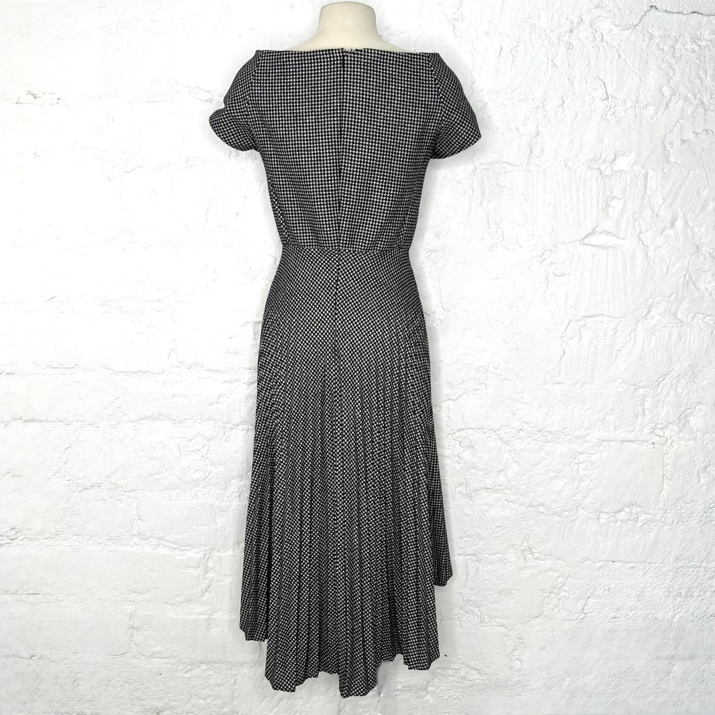 CHRISTIAN DIOR - Vichy pleated dress