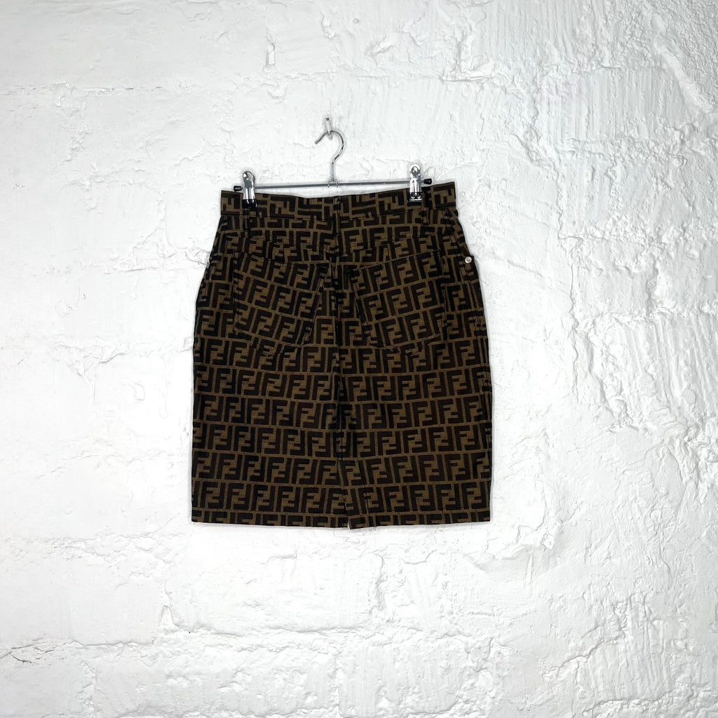 FENDI - Zucca pattern short skirt