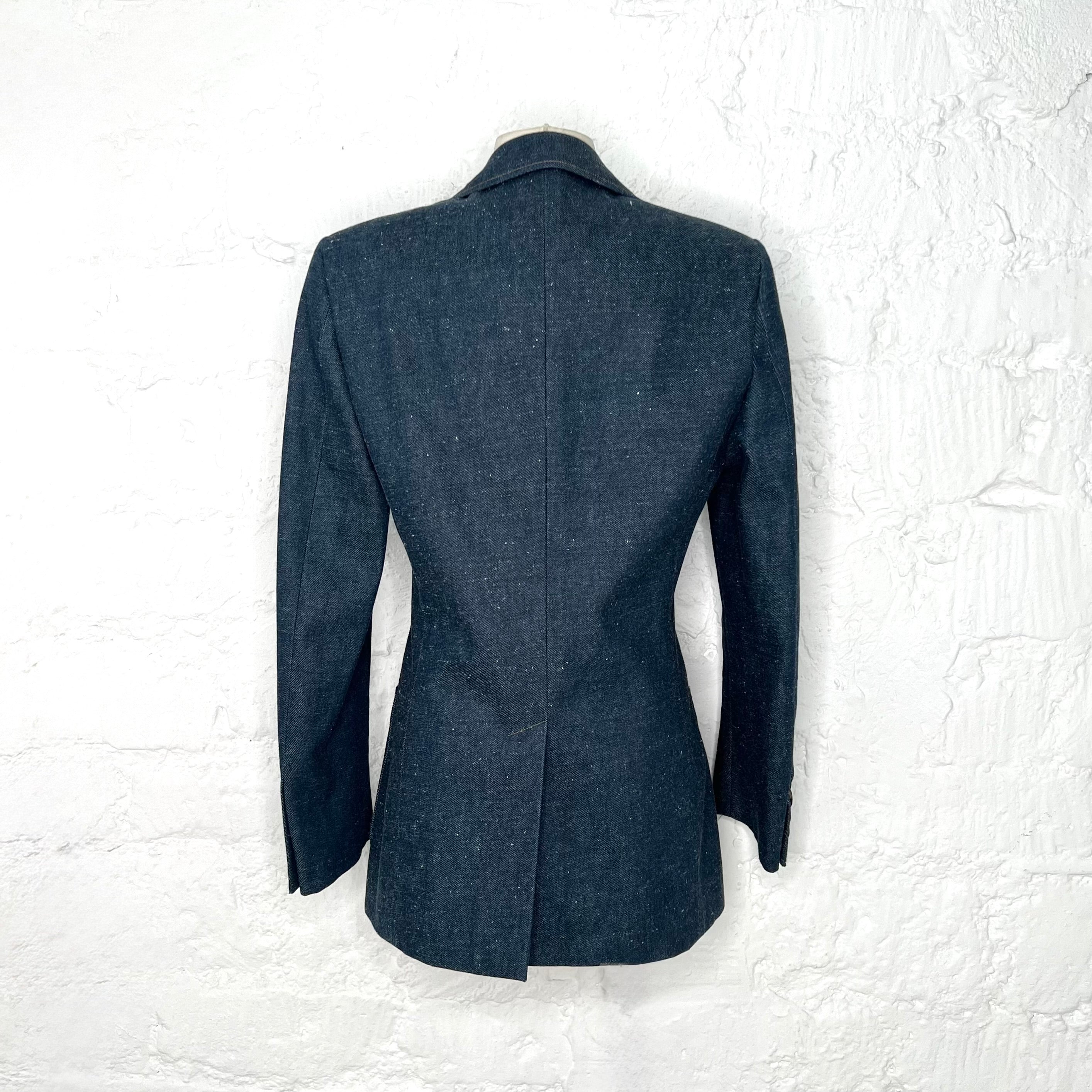 GUCCI - Blue denim blazer jacket