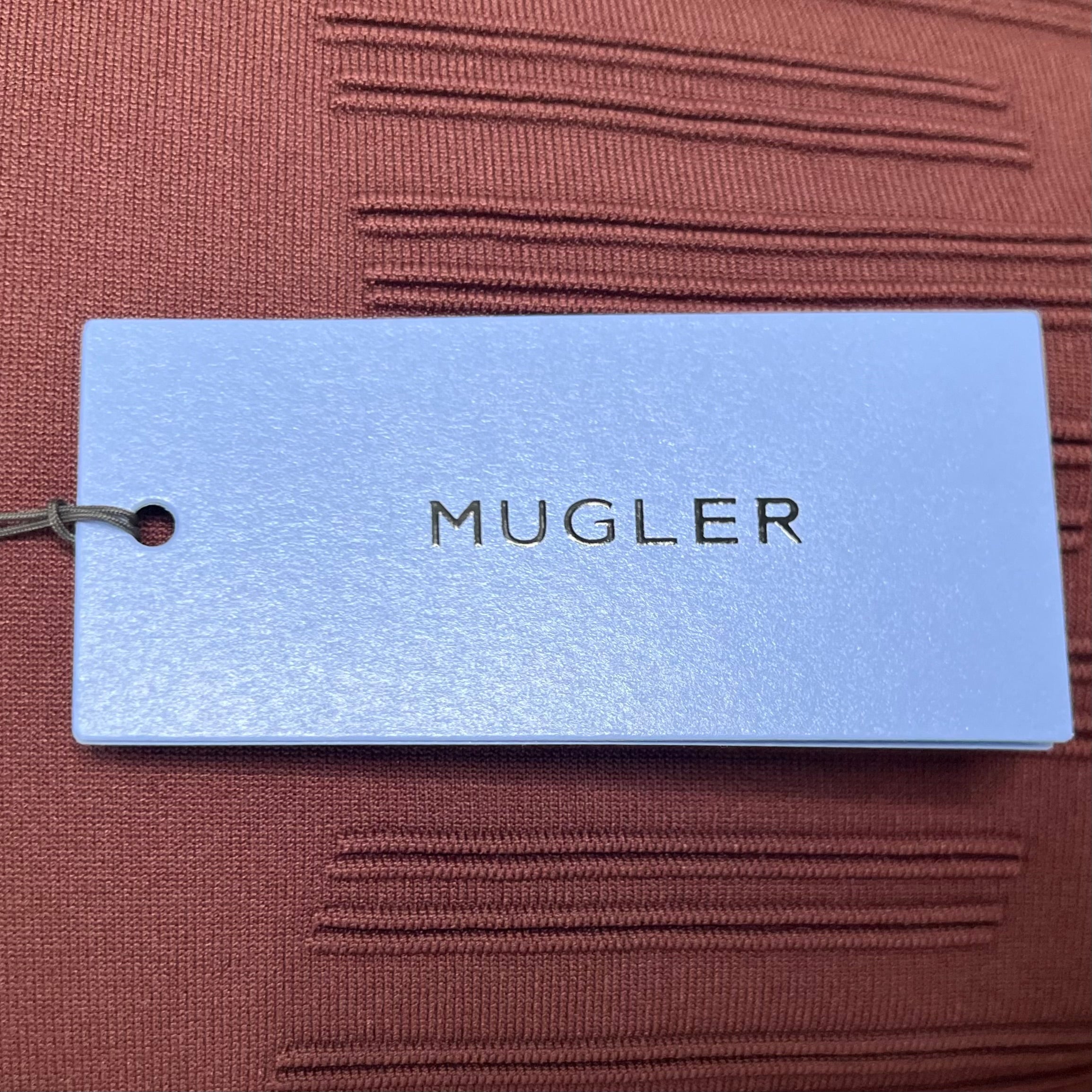 THIERRY MUGLER - Burgundy ribbed top