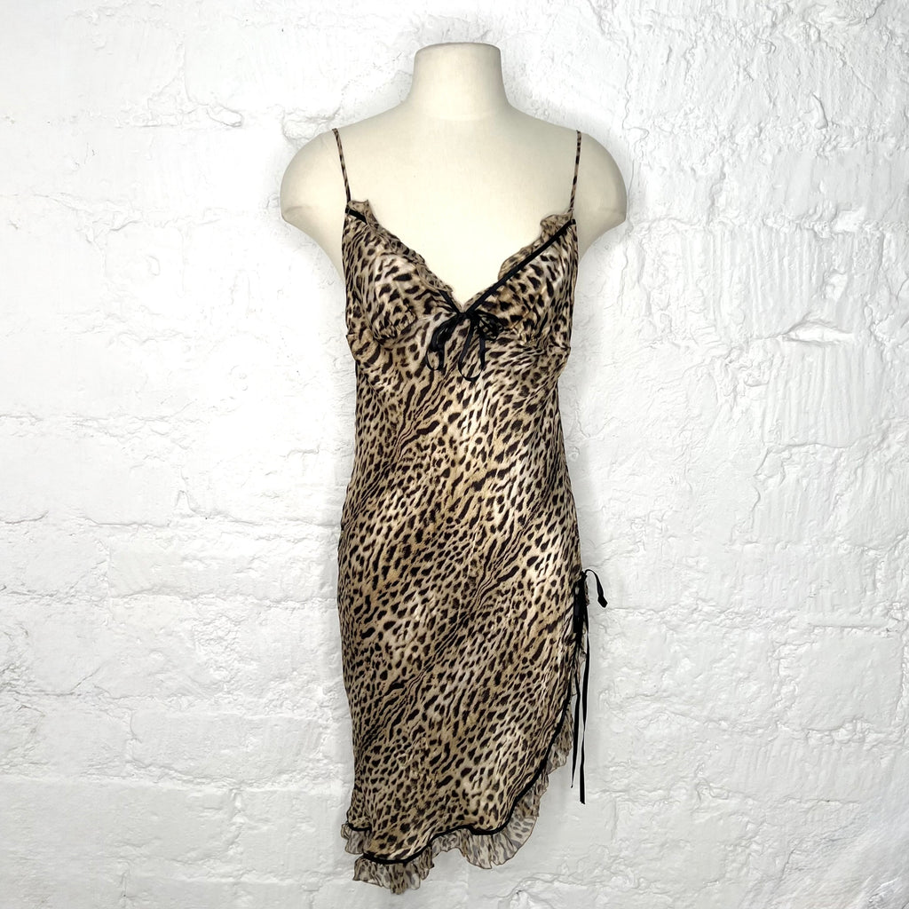 ROBERTO CAVALLI - Mini-dress leopard printed
