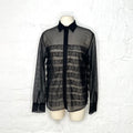 CHRISTIAN DIOR - Black transparent fringe shirt