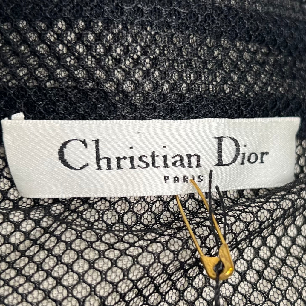 CHRISTIAN DIOR - Black transparent fringe shirt