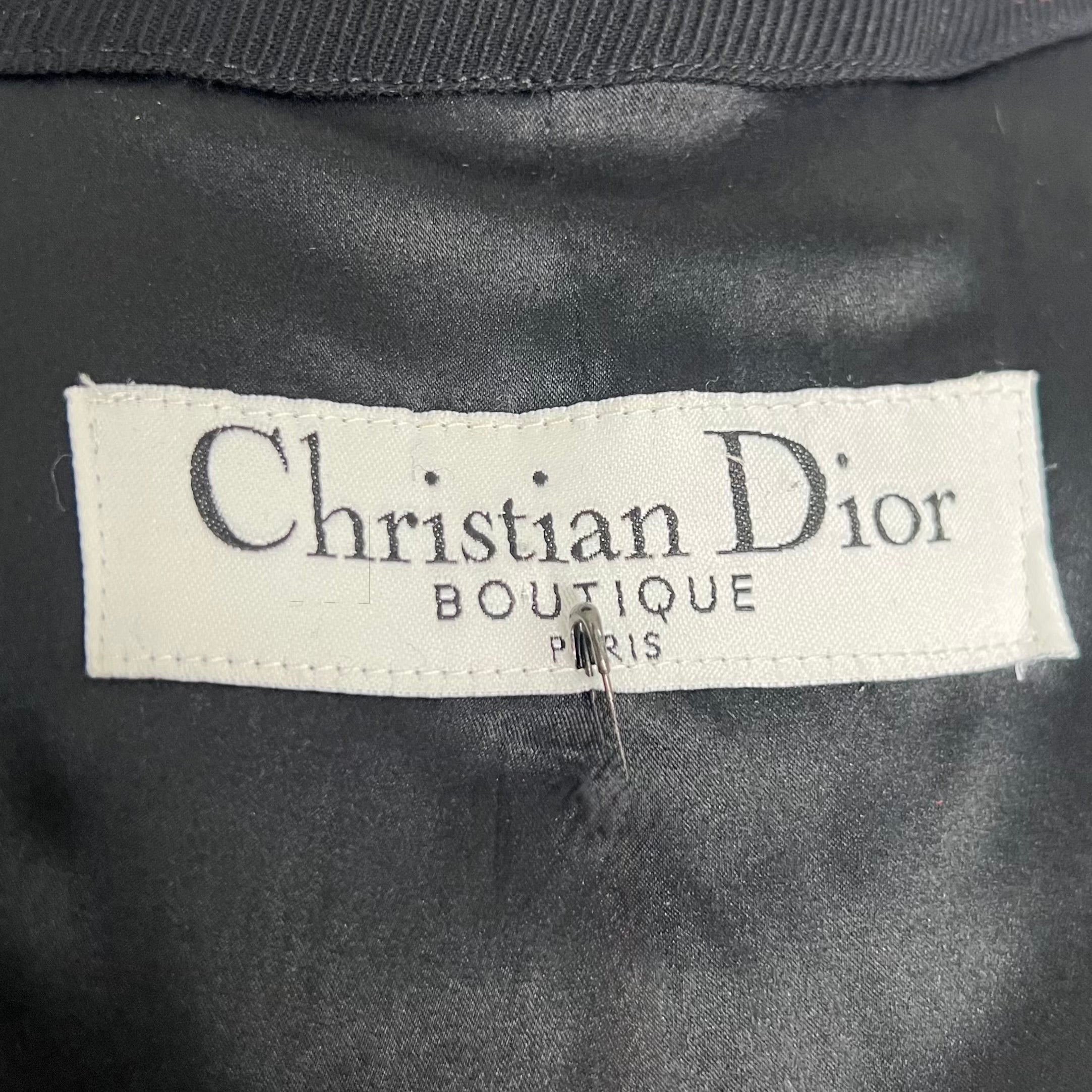 CHRISTIAN DIOR - Black fitted jacket