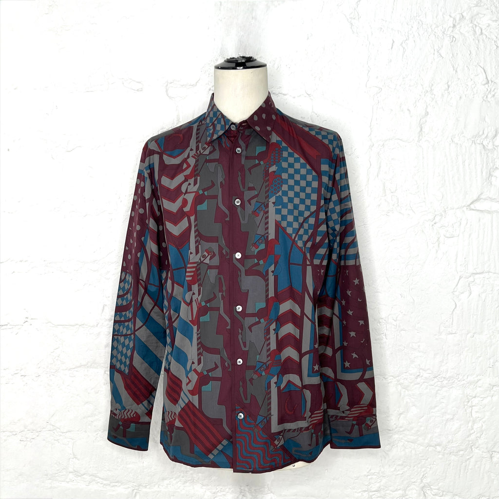 HERMÈS - Abstract pattern shirt