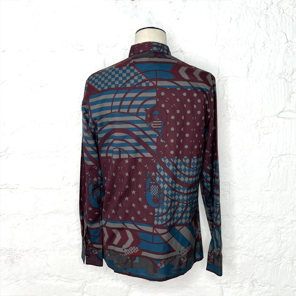 HERMÈS - Abstract pattern shirt