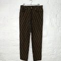 FENDI - Wide leg zucca monogram trousers