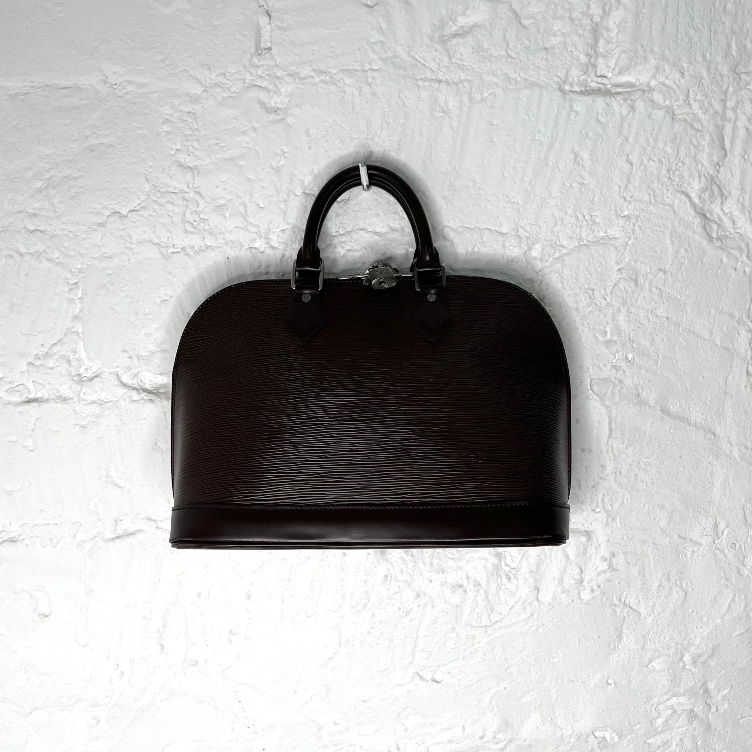 LOUIS VUITTON - Brown leather Alma handbag