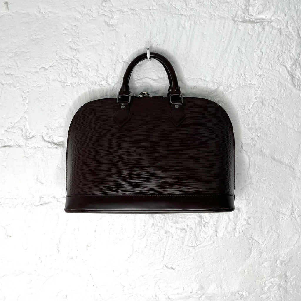 LOUIS VUITTON - Brown leather Alma handbag