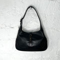 GUCCI - Black python jackie shoulder bag