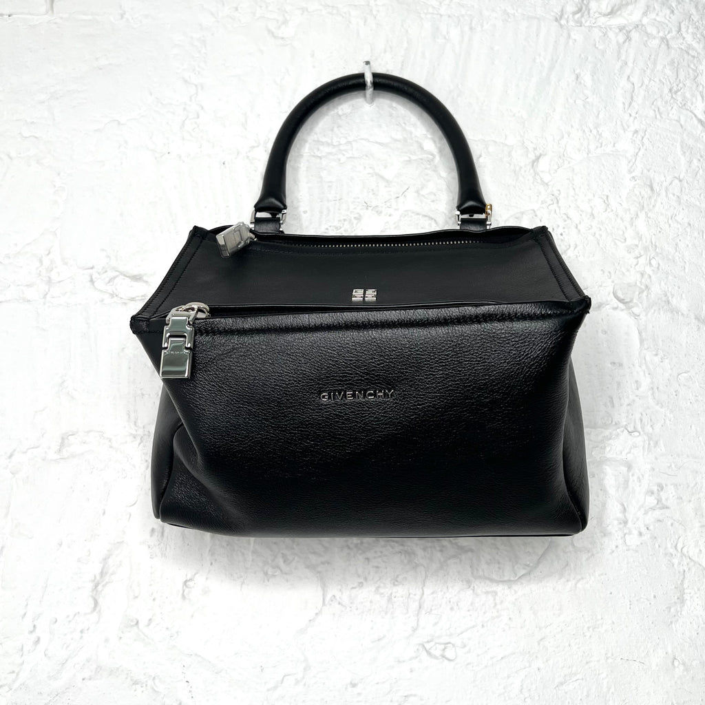 GIVENCHY - Black grained leather mini pandora bag