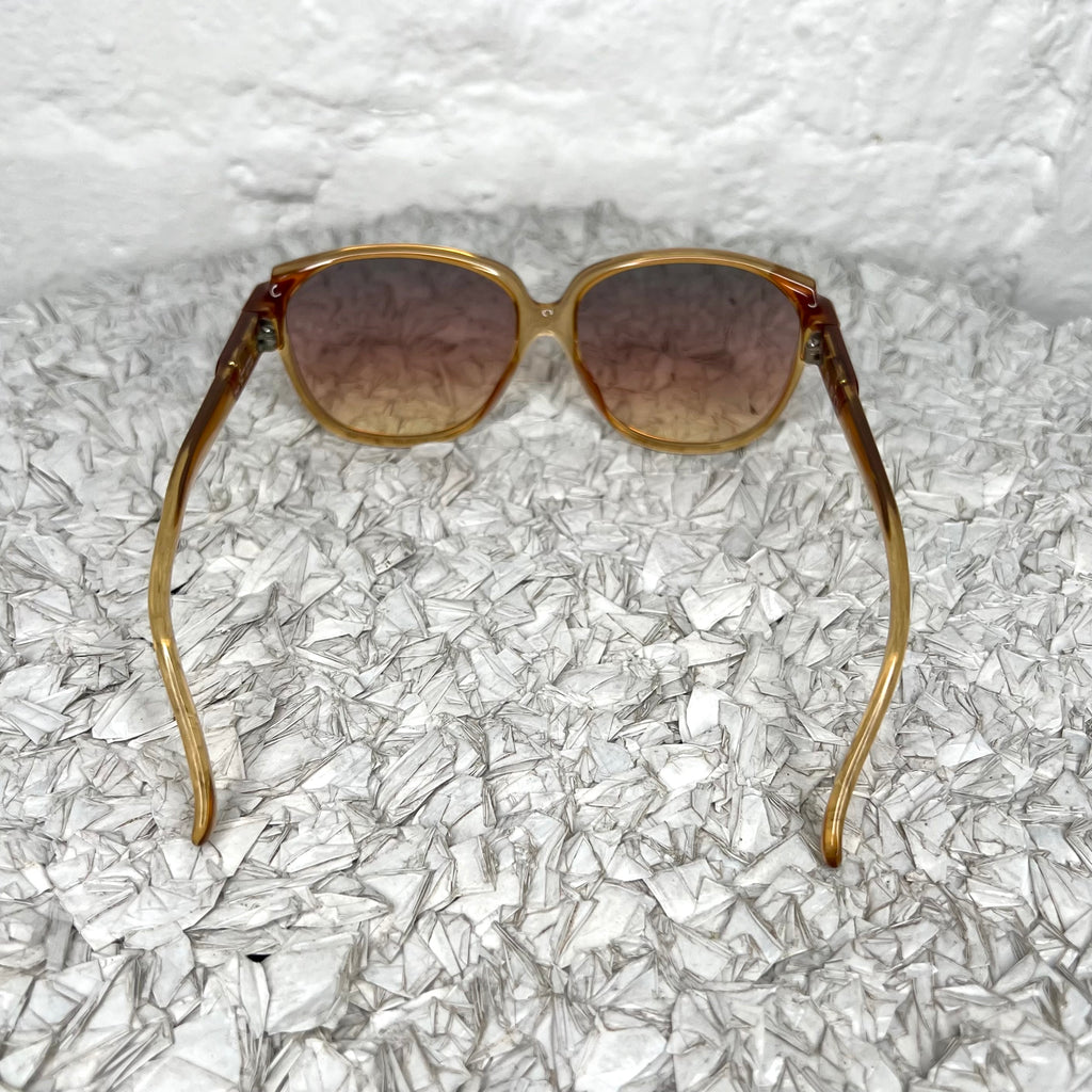 CHRISTIAN DIOR - Gold brown vintage optyl sunglasses