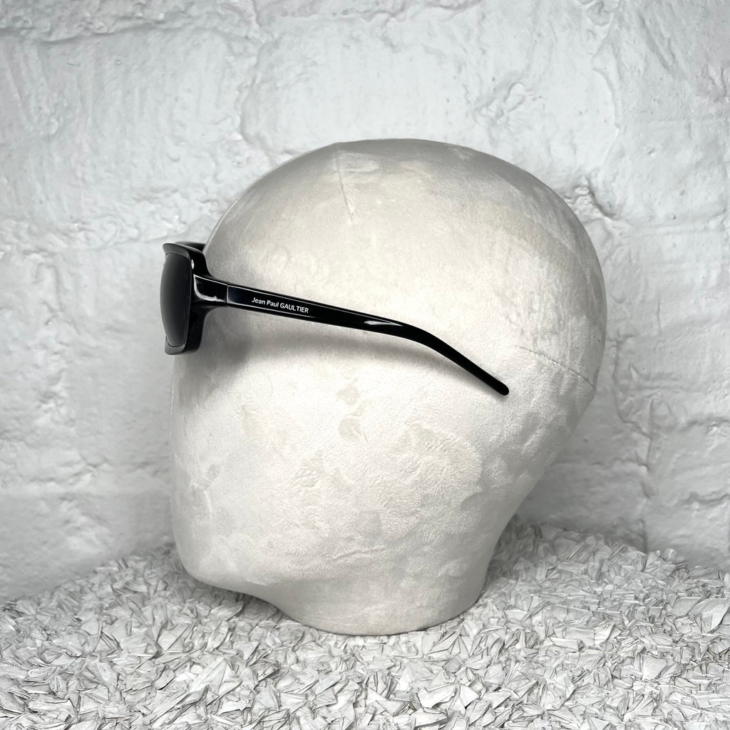 JEAN-PAUL GAULTIER - Black rectangular sunglasses