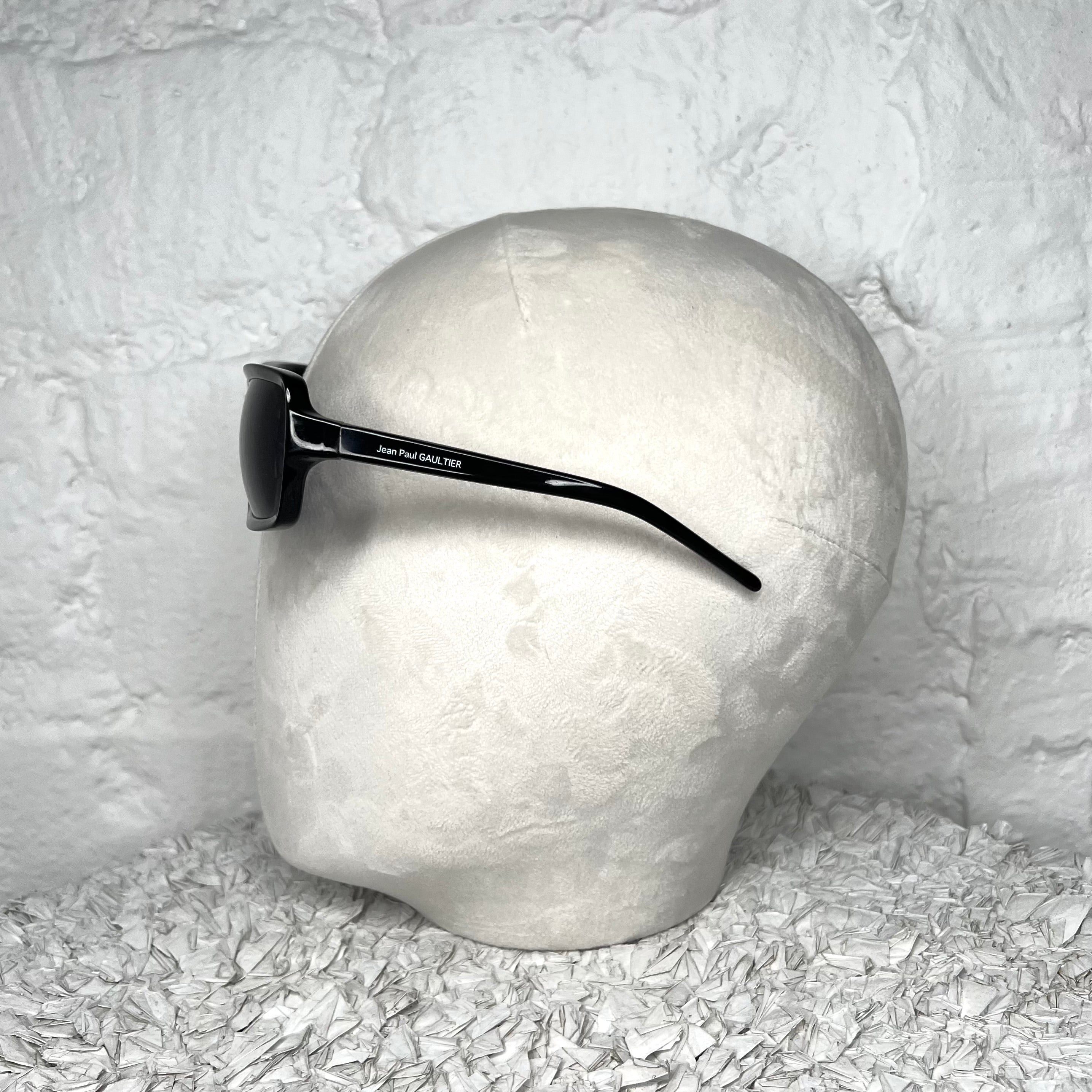 JEAN-PAUL GAULTIER - Black rectangular sunglasses