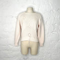 COURRÈGES - Off-white knitted sweater with embroidery