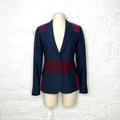 BOTTEGA VENETA - Navy blue and burgundy suit
