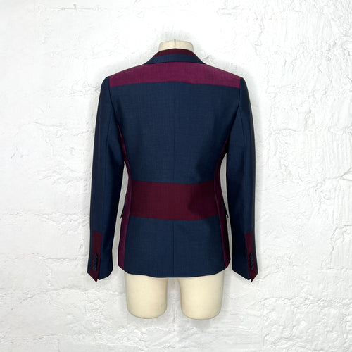 BOTTEGA VENETA - Navy blue and burgundy suit