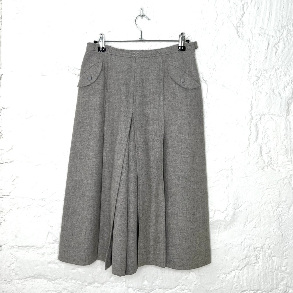 COURRÈGES - Grey pleated skirt