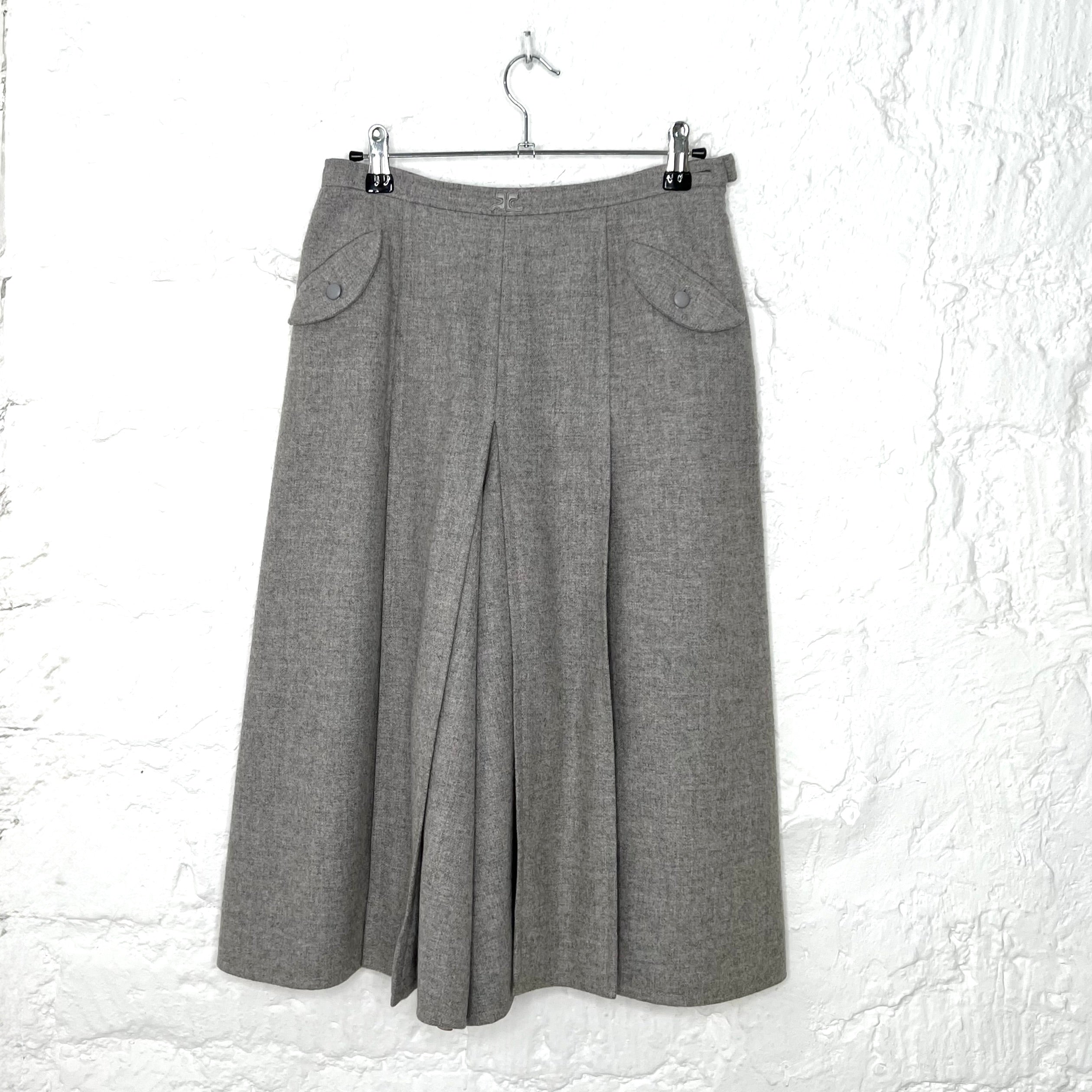COURRÈGES - Grey pleated skirt