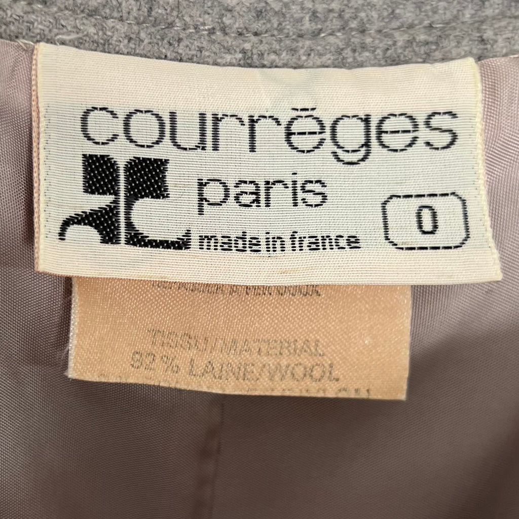 COURRÈGES - Grey pleated skirt