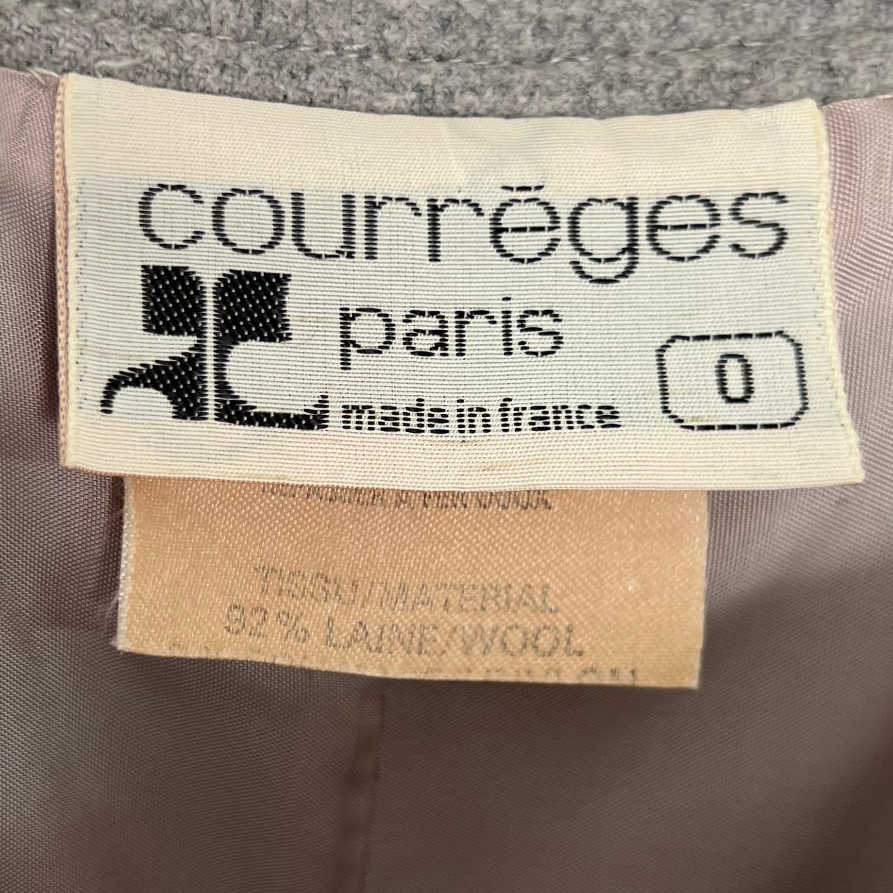 COURRÈGES - Grey pleated skirt