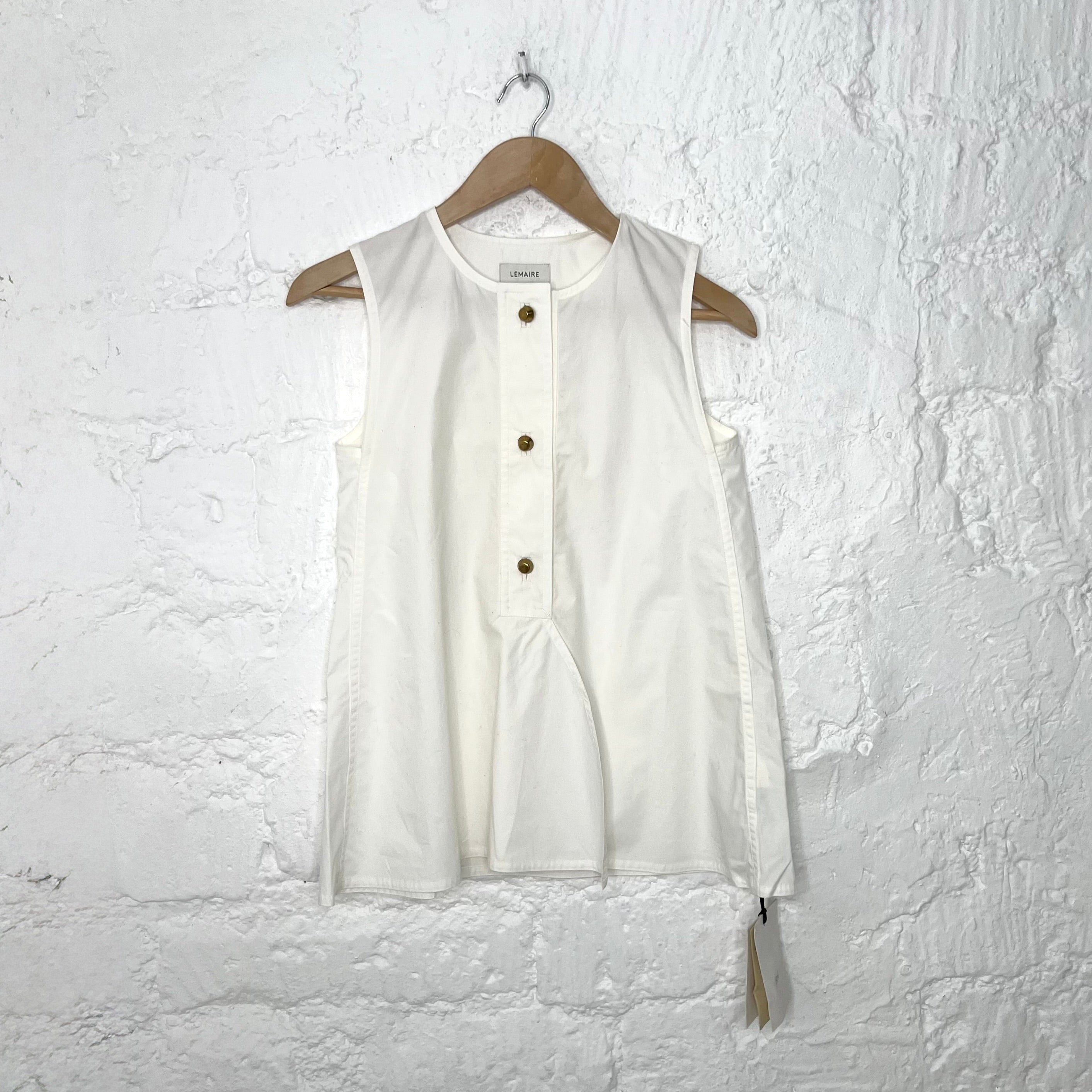 LEMAIRE - White sleeveless tank top