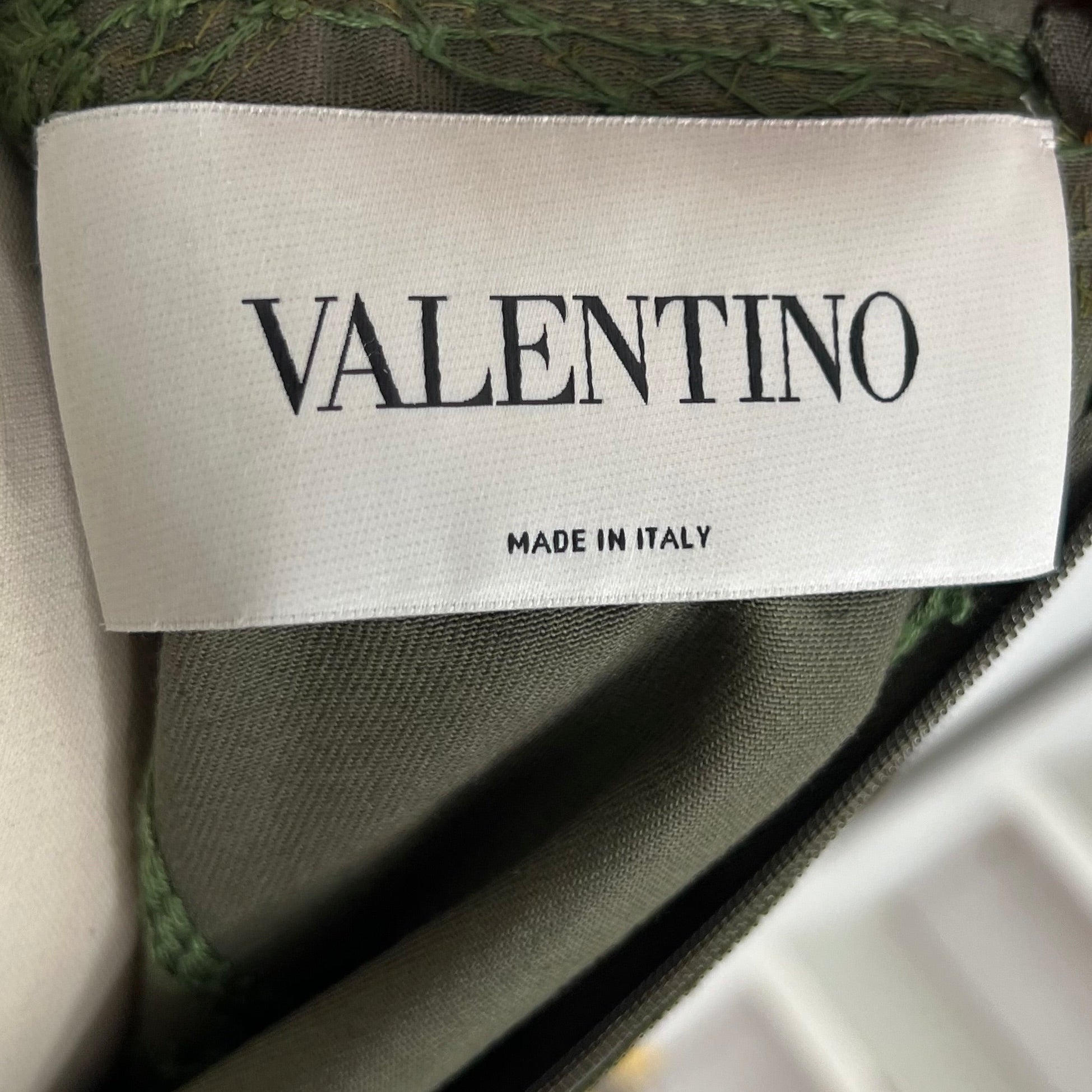 VALENTINO - Green embroidered dress
