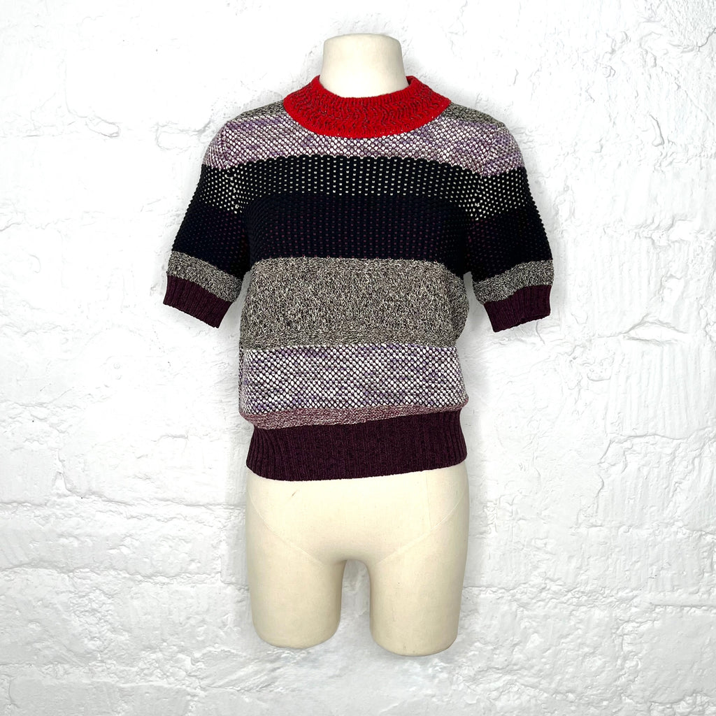BOTTEGA VENETA - Multicolor cropped knitted top