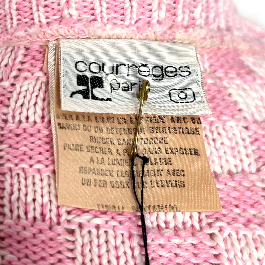 COURRÈGES - Pink checkered cardigan
