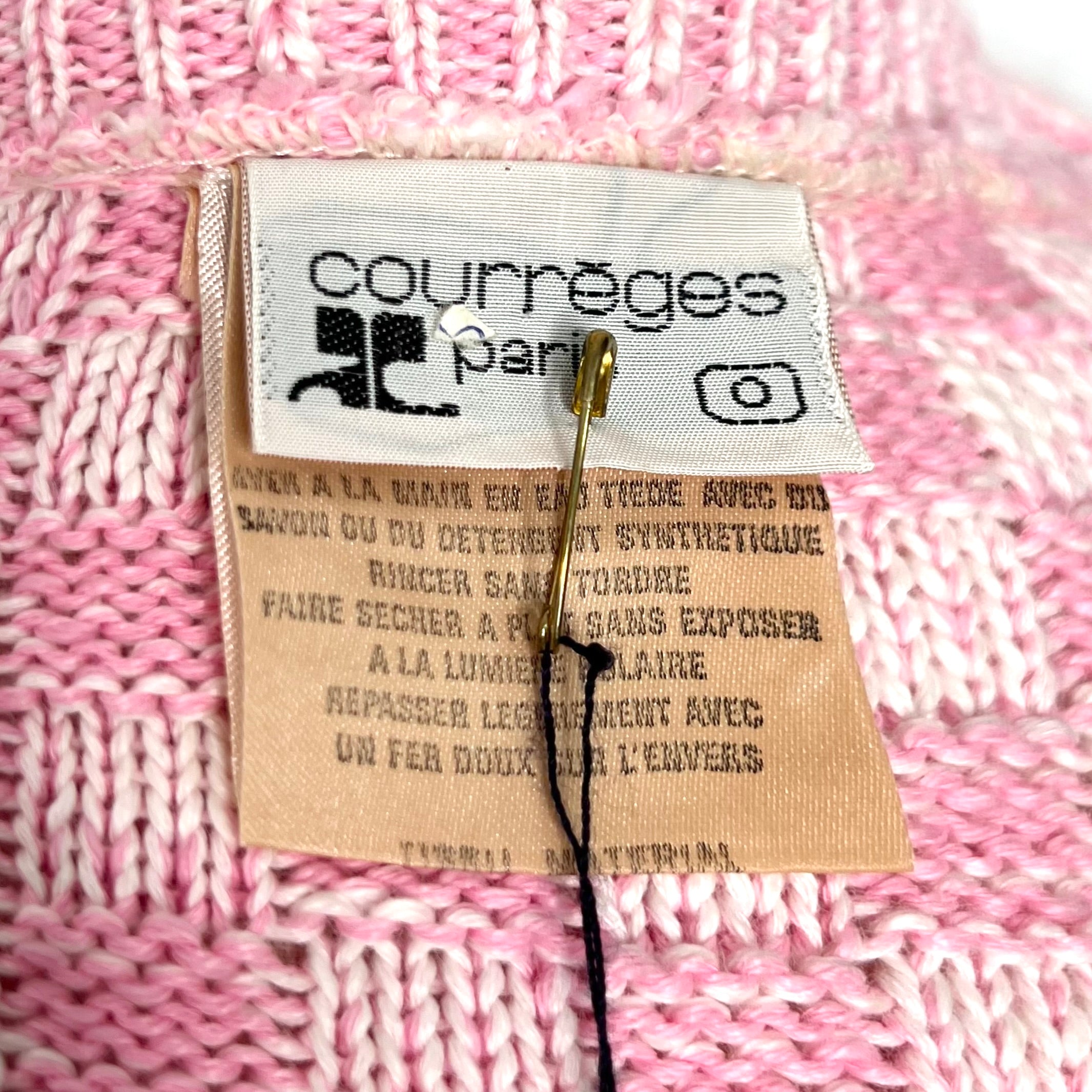 COURRÈGES - Pink checkered cardigan