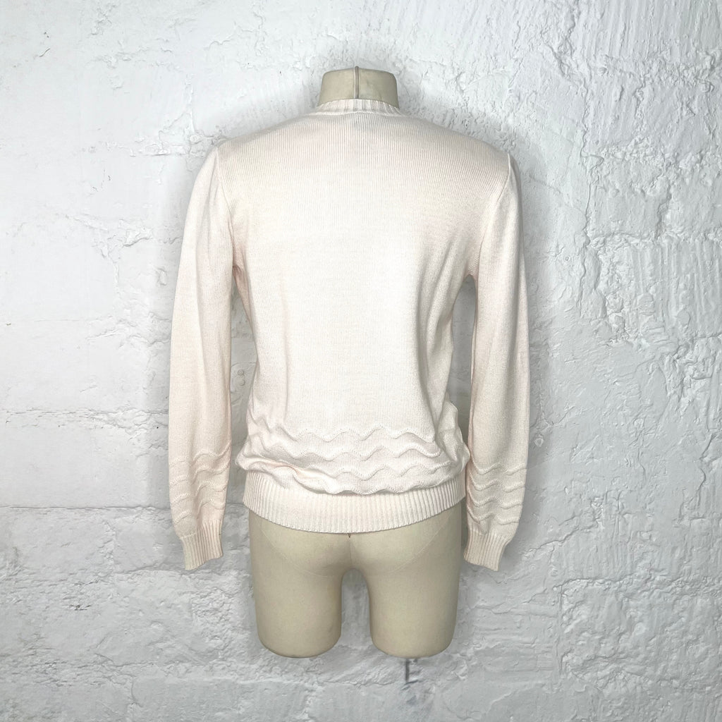 COURRÈGES - White double layer cardigan