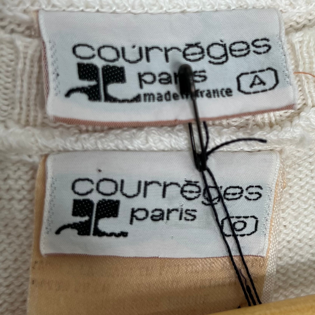 COURRÈGES - White double layer cardigan