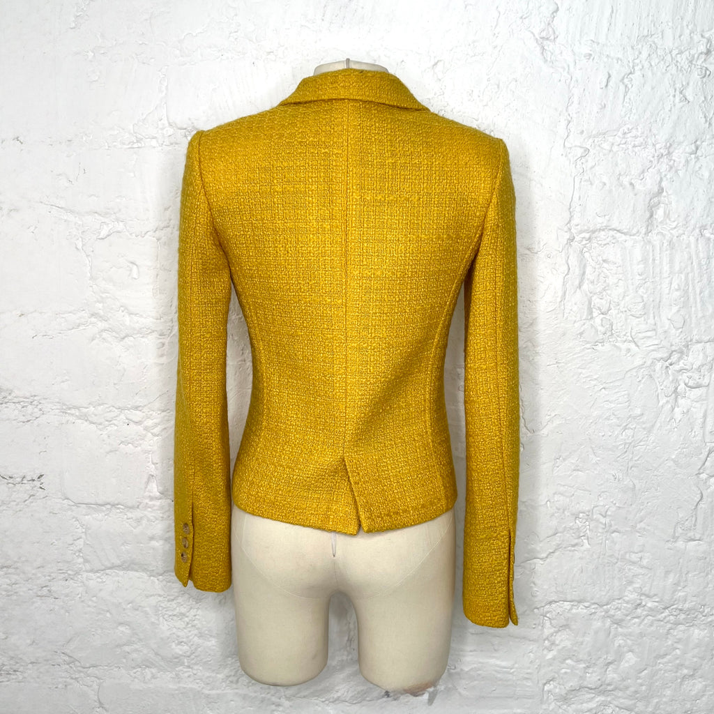 GALLIANO - Yellow tweed jacket