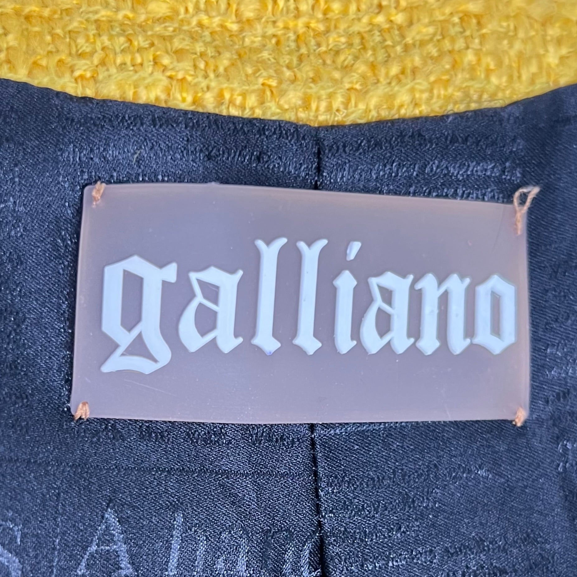 GALLIANO - Yellow tweed jacket