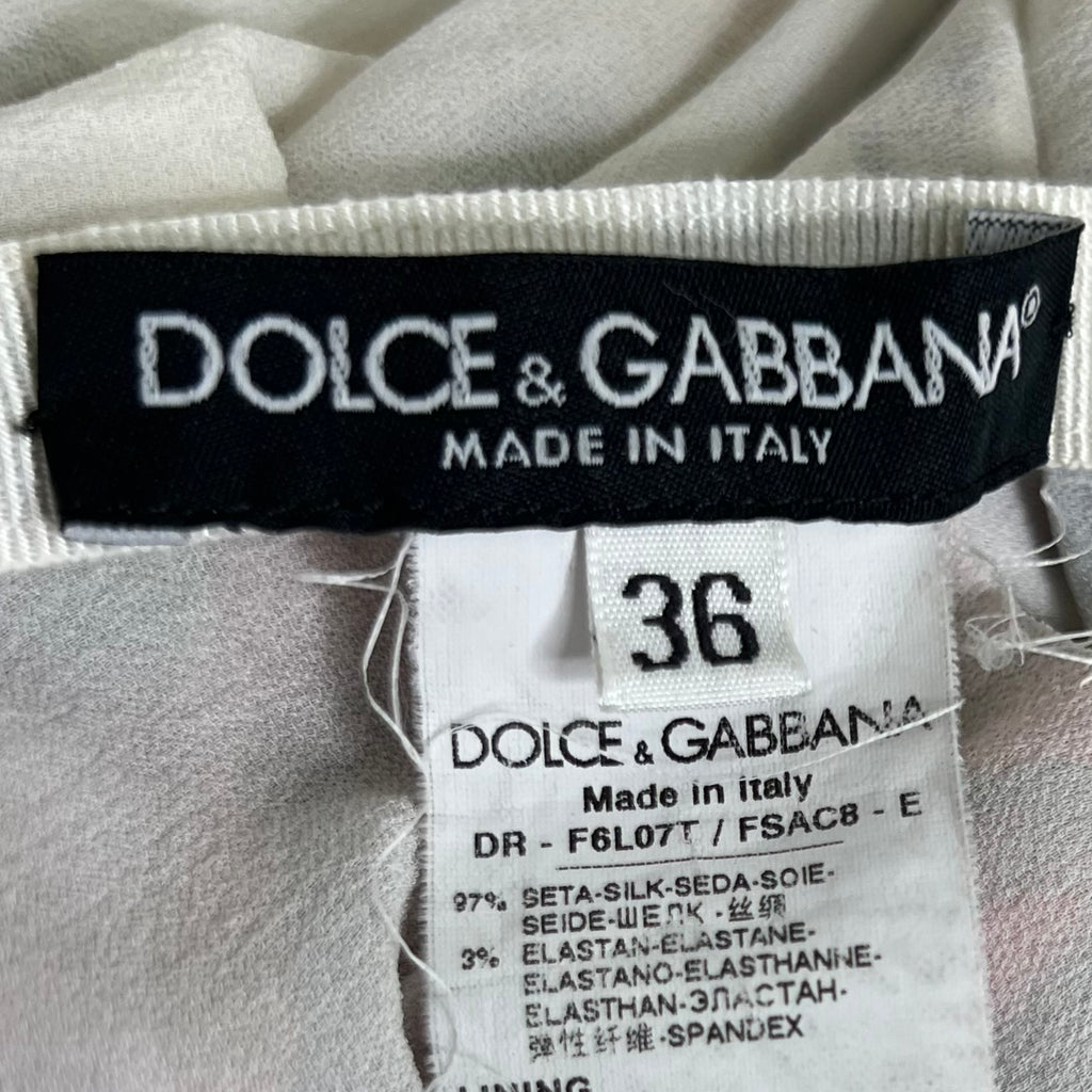 DOLCE & GABANNA - Straight sleeveless floral printed dress