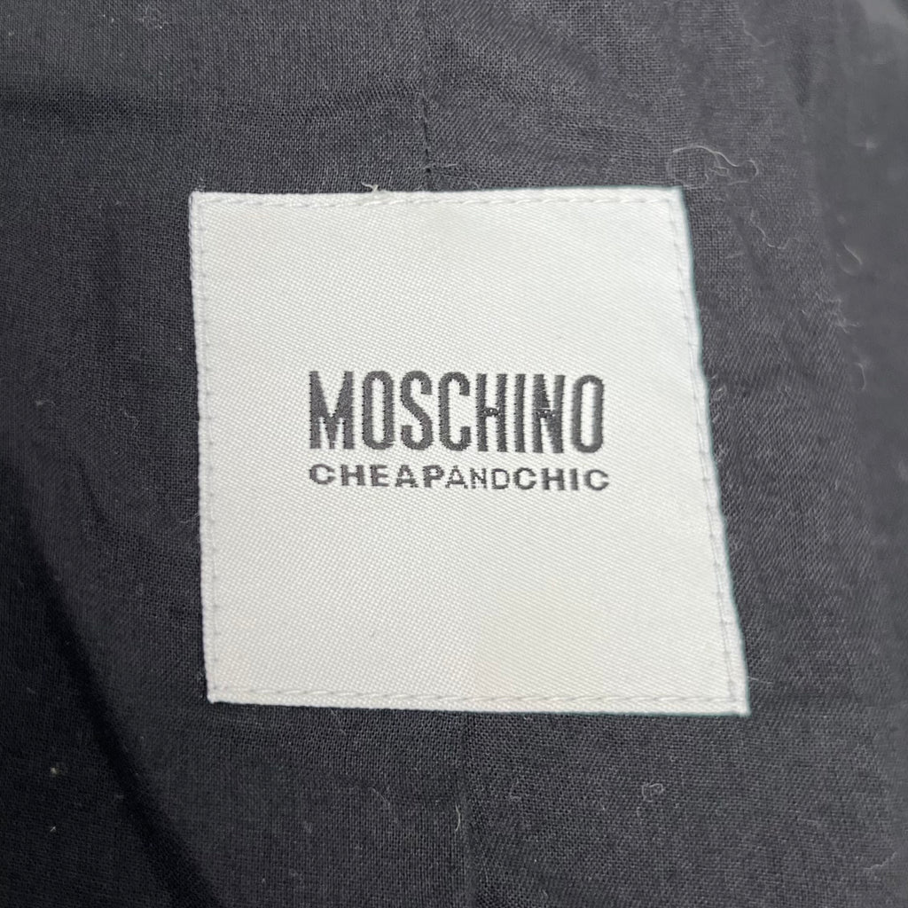 MOSCHINO - Black cropped quilted leather vest