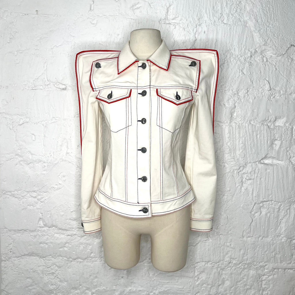 JEAN-PAUL GAULTIER - Off-white exagerated structure jacket