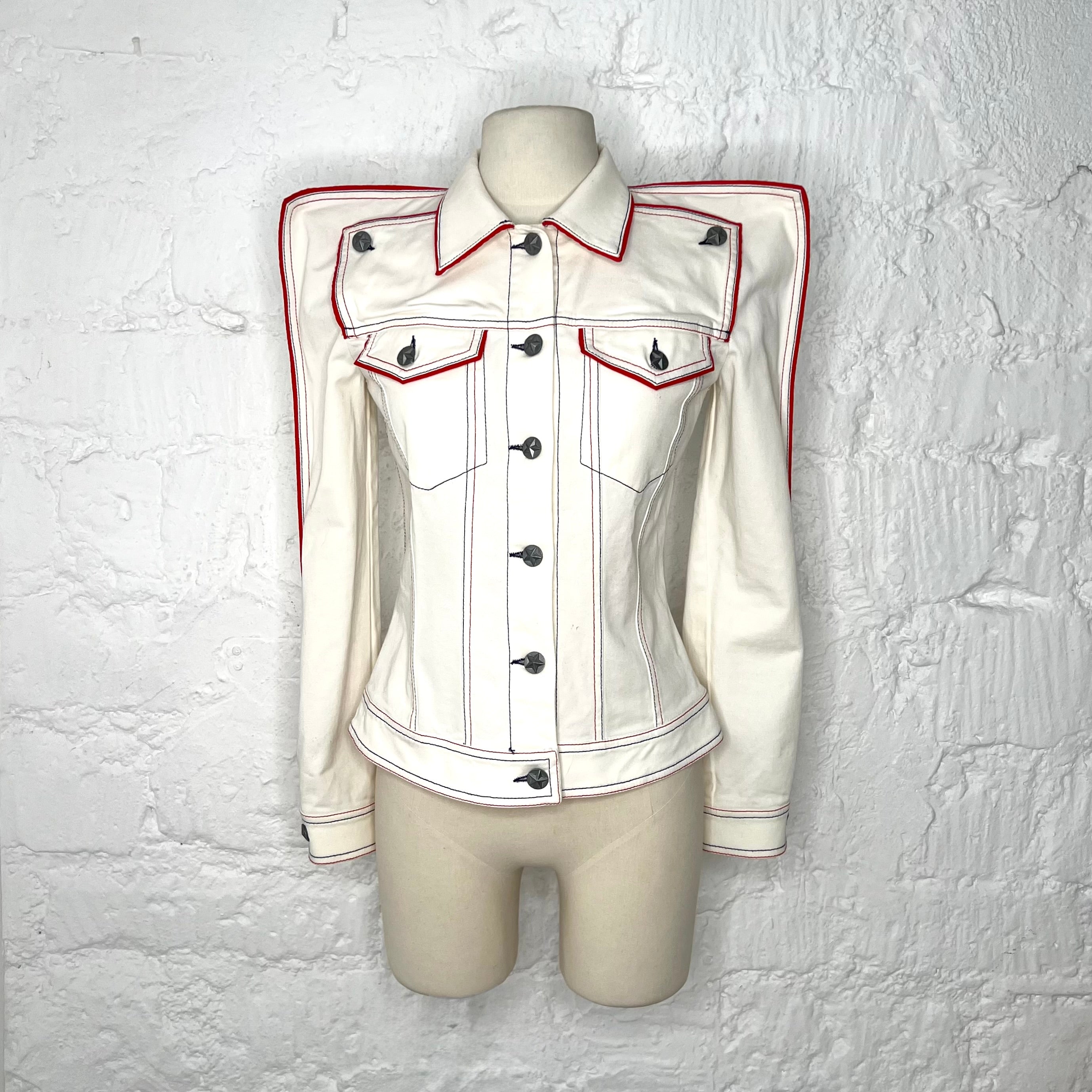 JEAN-PAUL GAULTIER - Off-white exagerated structure jacket