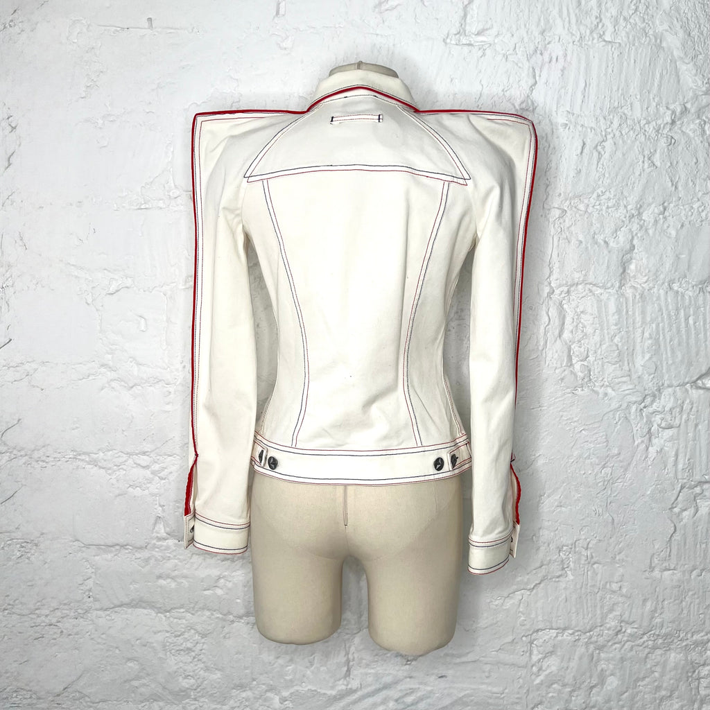 JEAN-PAUL GAULTIER - Off-white exagerated structure jacket