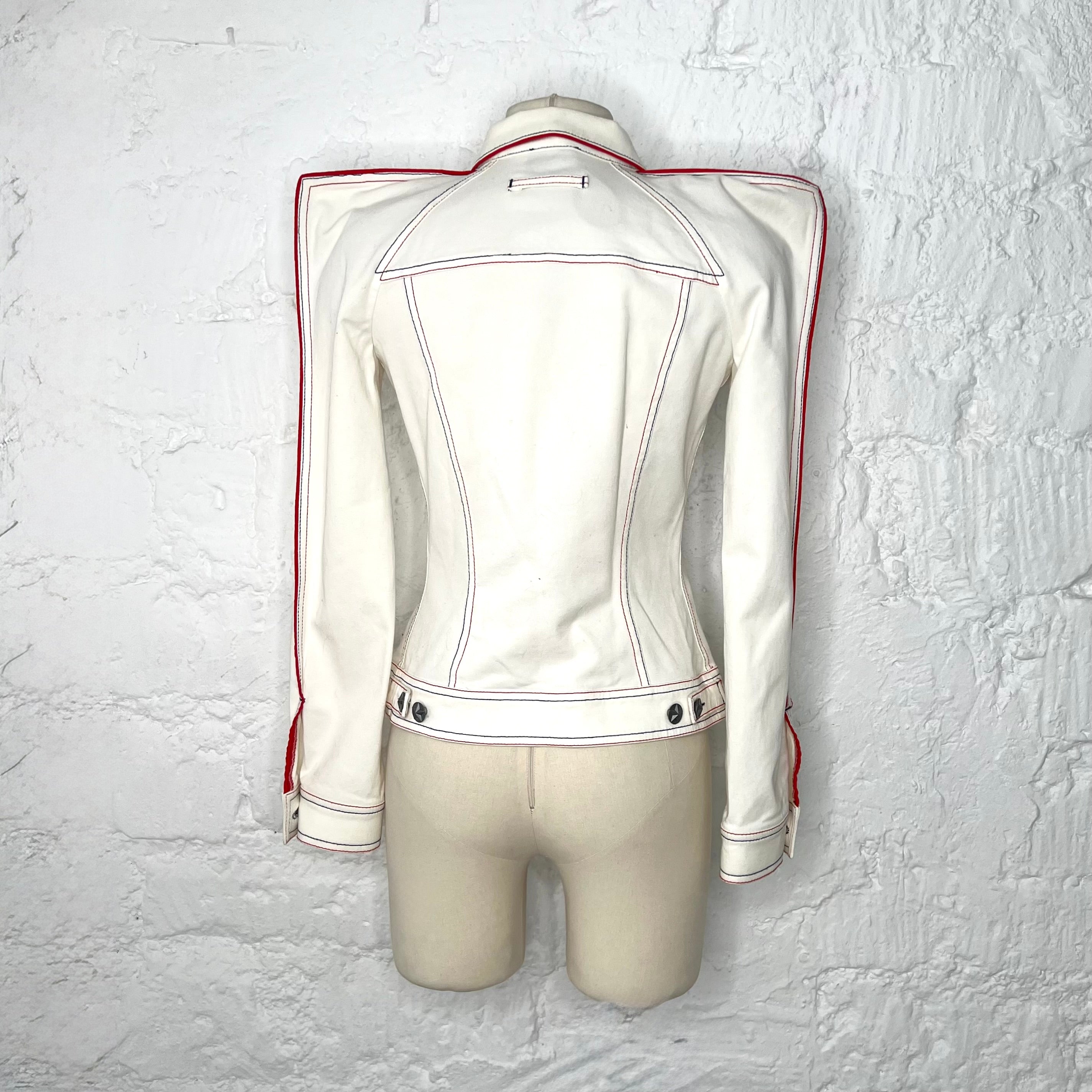 JEAN-PAUL GAULTIER - Off-white exagerated structure jacket