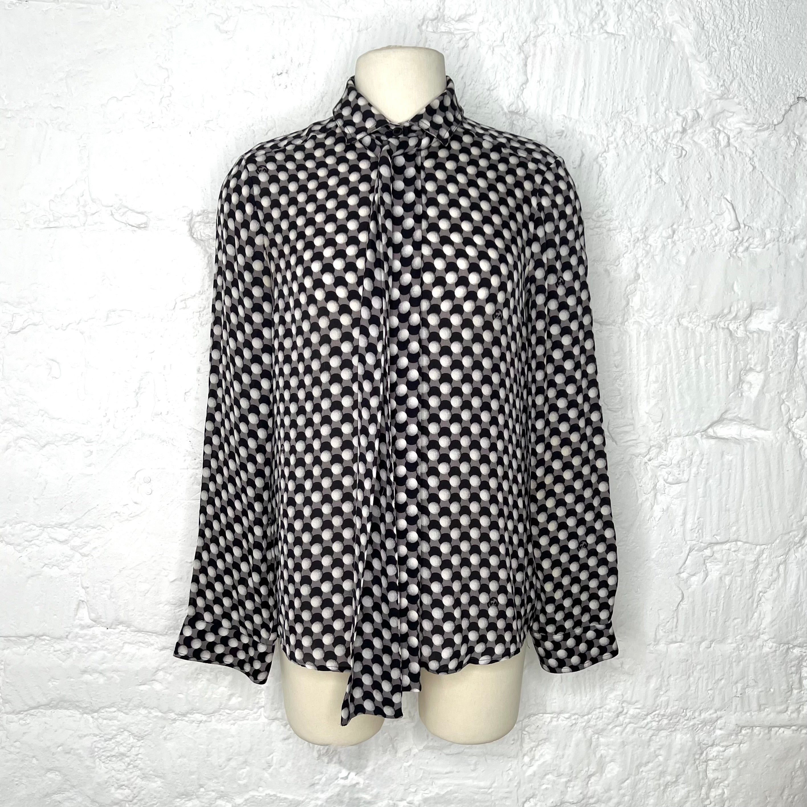GUCCI - Black & white polka dot pattern shirt