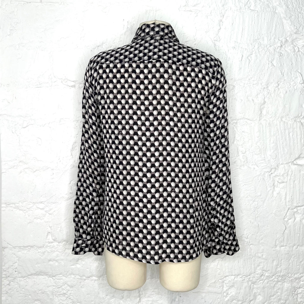 GUCCI - Black & white polka dot pattern shirt