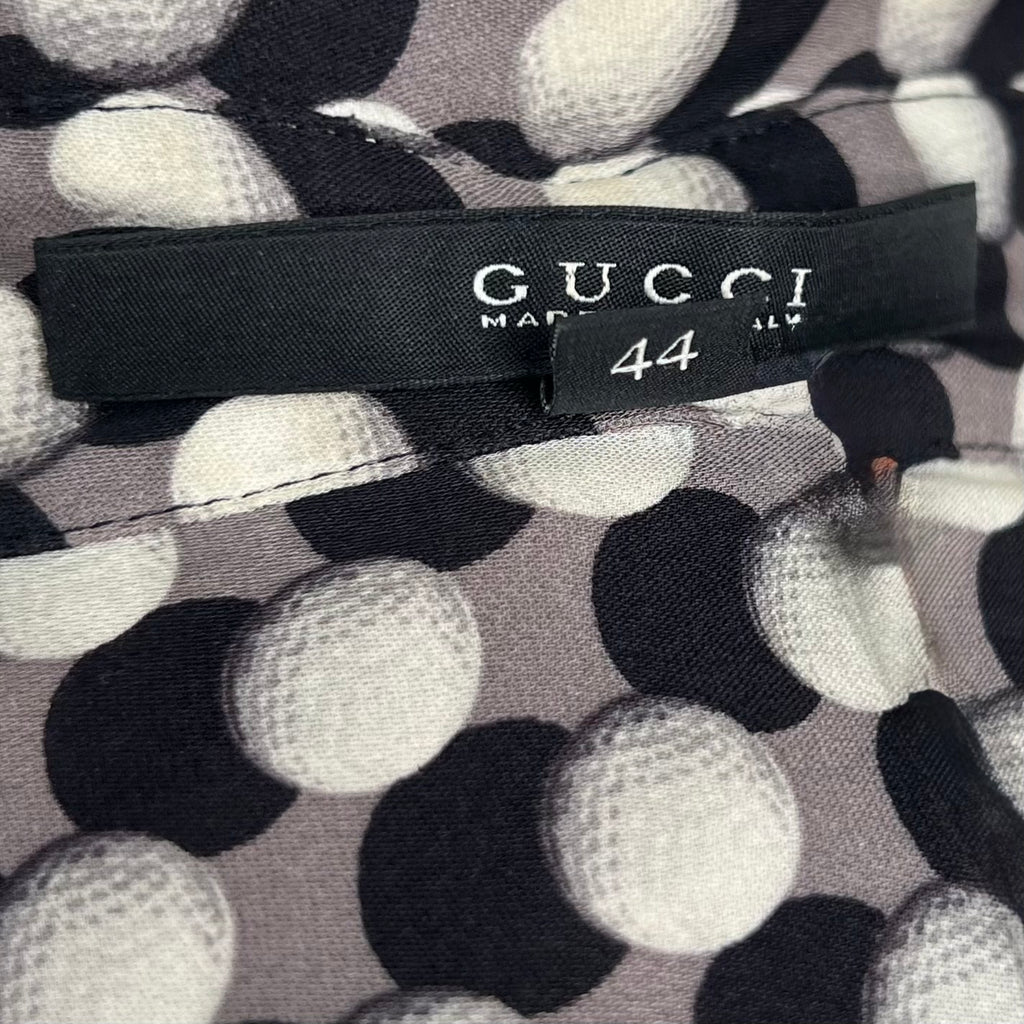 GUCCI - Black & white polka dot pattern shirt